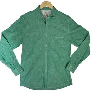 Diesel Co Shirt Mens Button Down Size Medium Green 100% Cotton Western